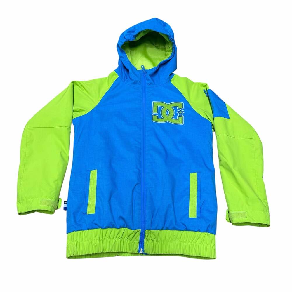DC Shoes Youth 10 Blue & Lime Green 10K Waterproof Snowboarding Jacket